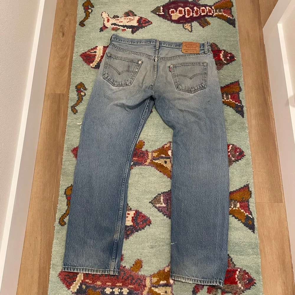 Levi’s 501XX Vintage Made in USA Button Fly Distressed Denim Jeans 36x30